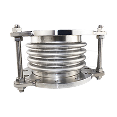 Axial internal pressure bellows compensator